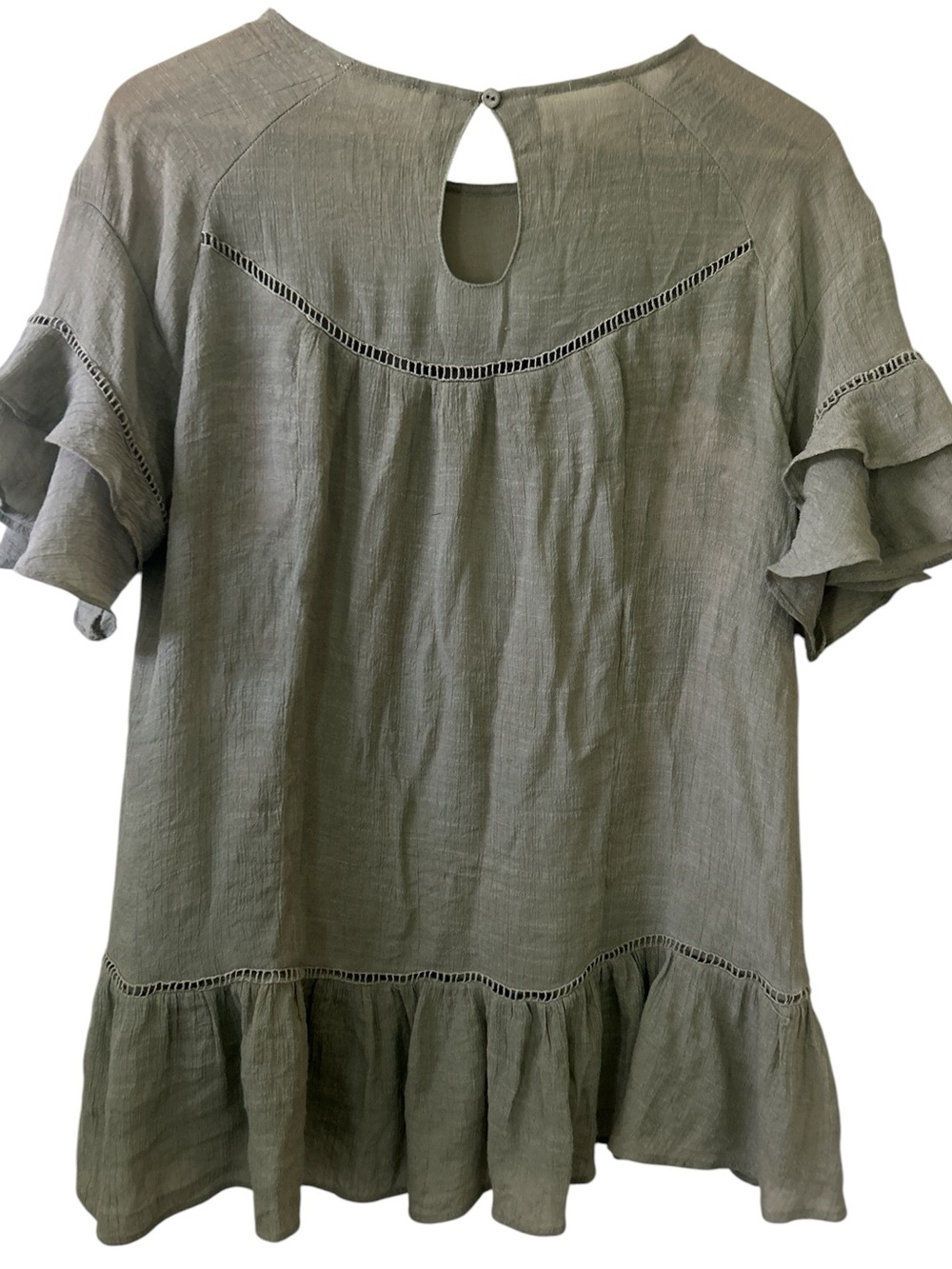 Altar’d State Embroidered Floral Ruffle Tunic Women’s Medium Cottagecore - Picture 4 of 6